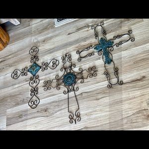 Three beautiful metal crosses ! Perfect accent to any wall!